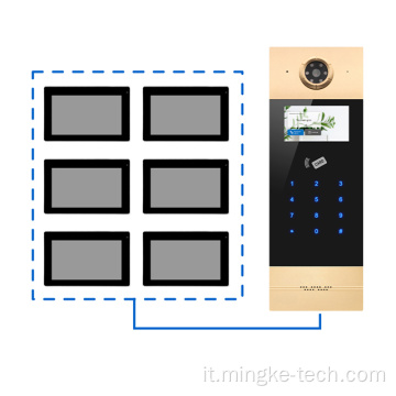 Sistema per interfondi per telefoni porta audio con 6 unità